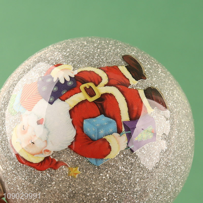 Good selling multicolor round Santa Claus pattern Christmas tree hanging ornaments Christmas ball