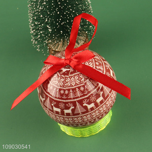 Top selling round Christmas tree hanging decoration Christmas ball wholesale