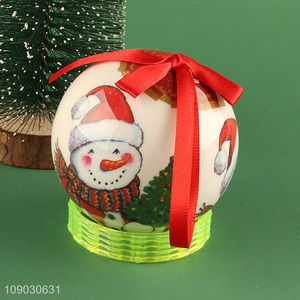 China wholesale decorative snowman pattern Christmas tree hanging ornaments Christmas ball