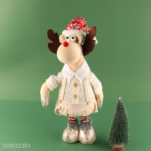 Online wholesale cartoon stretchable Christmas reindeer doll Christmas ornaments decoration