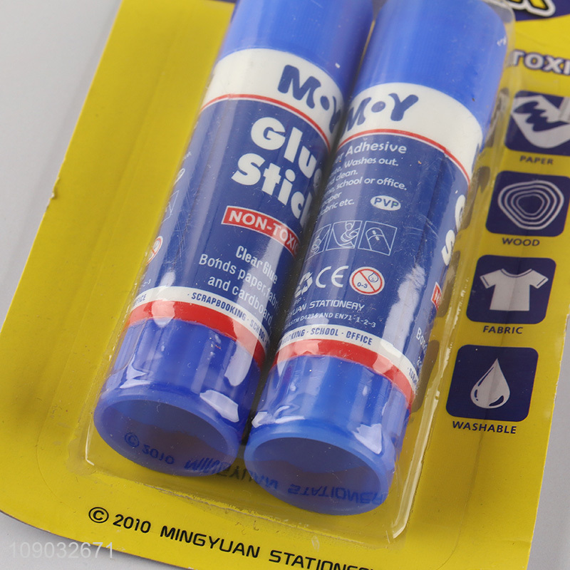 Top selling 2pcs non-toxic multi-purpose washable glue stick wholesale