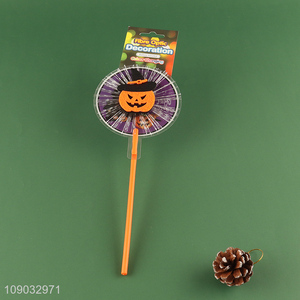 Good selling Halloween decoration pumpkin fiber optic glow stick wholesale