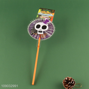 Good sale pumpkin Halloween decoration skull fiber optic glow stick