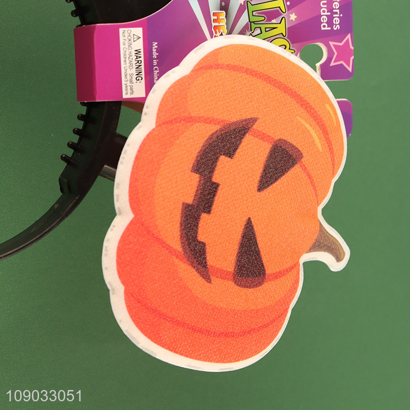 New product pumpkin series light up hair hoop headband for Halloween decoration