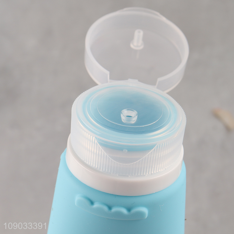 Top selling portable travel squeeze shampoo conditioner silicone bottle wholesale