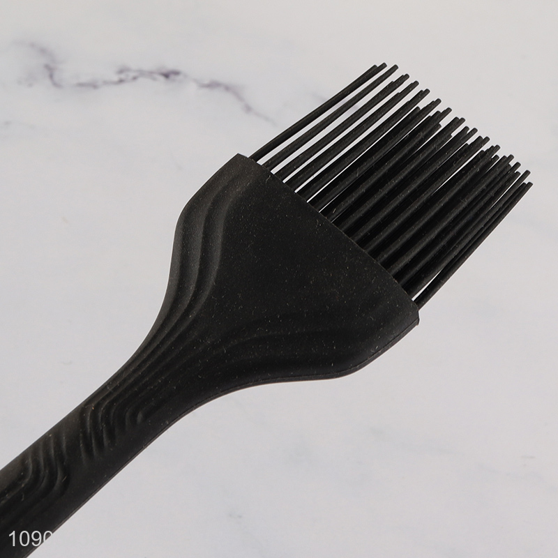 Best sale black silicone oil brush barbecue brush with wooden handle