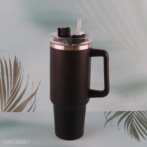 Popular products black stainless steel insulated vacuum cup with handle