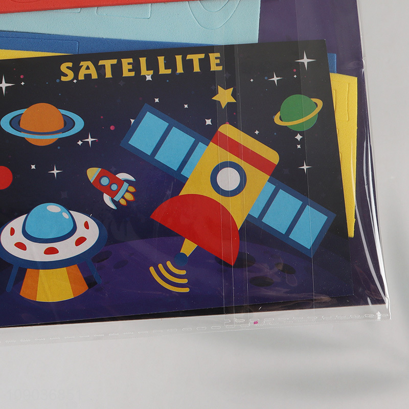 Factory Price 3D EVA Foam Sticker Puzzle Game Cartoon Satellite Learning Toy