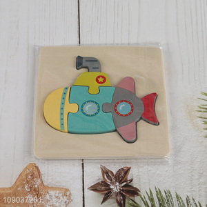 High Quality Cartoon Rocket Wooden Puzzle Montessori Educational Learning Toys