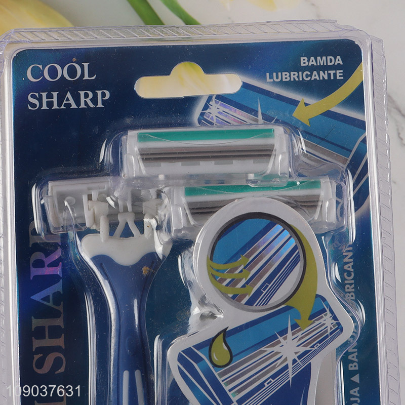 Factory Price 3 Pieces Triple Blade Razors Diposable Razors for Sensitive Skin