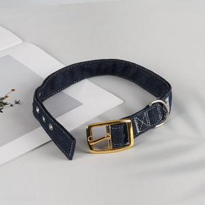 New Arrival Pet Collar Heavy Duty Adjustable Durable Denim Dog Collar