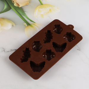 High Quality 8-Cavity Food Grade Reusable Silicone Chocolate Candy Molds