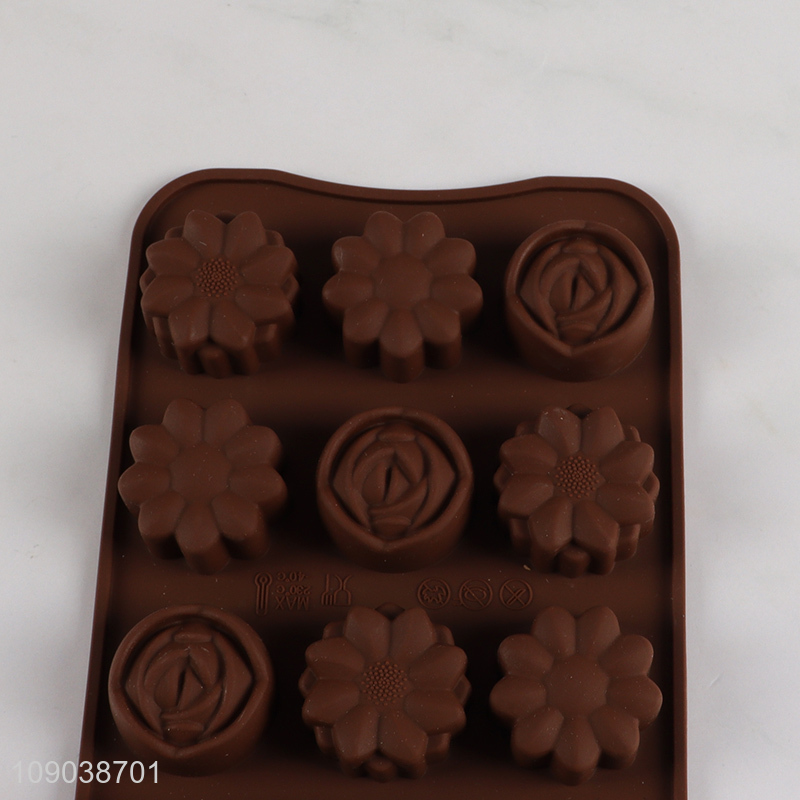 Factory Price 15-Cavity Silicone Chocolate Candy Molds Silicone Baking Molds