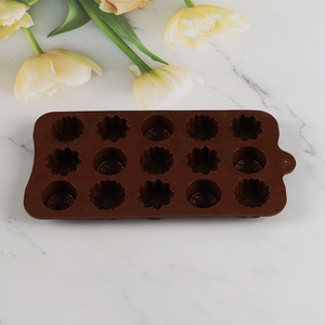 Factory Price 15-Cavity Silicone Chocolate Candy Molds Silicone Baking Molds