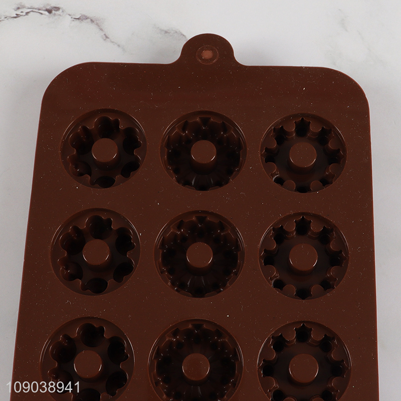 New Arrival Silicone Chocolate Candy Molds 15-Cavity Reusable Baking Molds