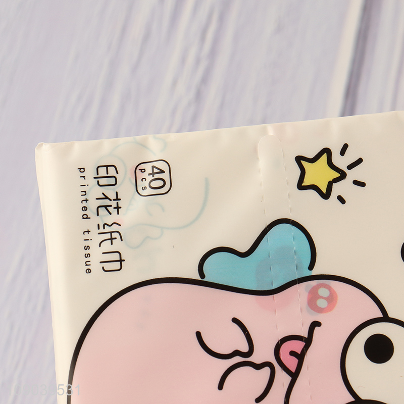 Yiwu market printed skin-friendly wood pulp facial tissue napkin