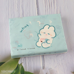 Low price portable wood pulp facial tissue napkin dry&wet dual-use napkin