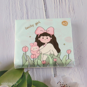 Yiwu market cartoon printed eco-friendly wood pulp tissue facial tissue