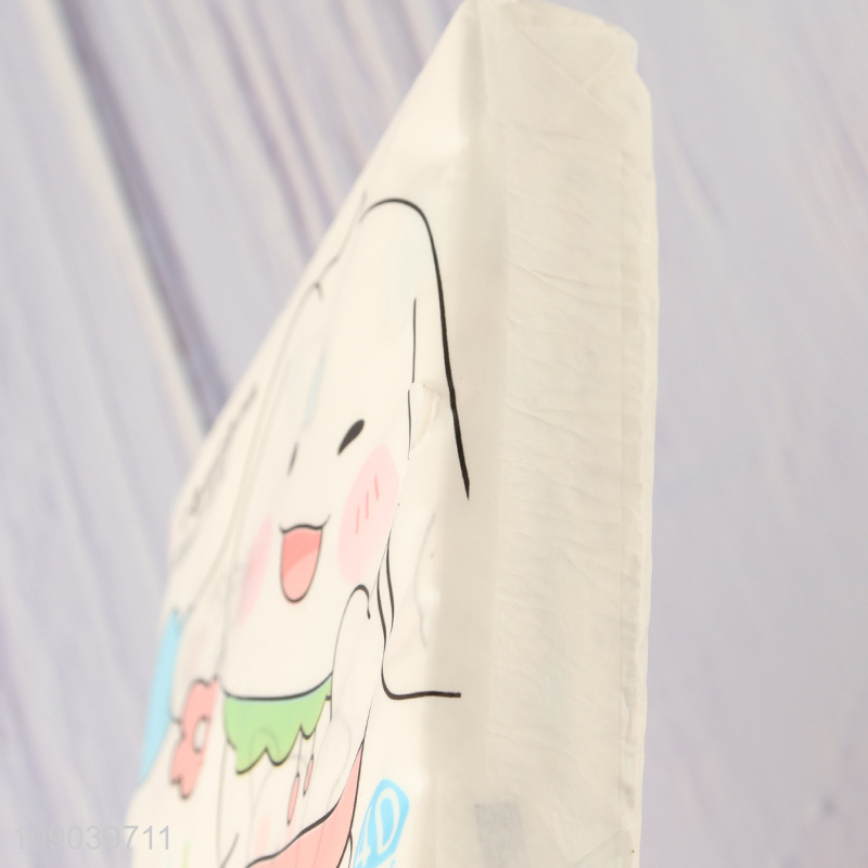 Low price cartoon printed wood pulp facial tissue napkin skin-friendly tissue