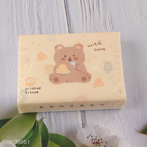 New arrival cartoon printed skin-friendly wood pulp tissue facial tissue