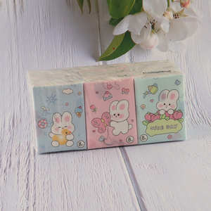 Top products cartoon printed portable handkerchief tissue mini pocket tissue