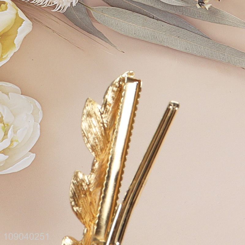 Factory Price Gold Metal Hair Clip Trendy Zinc Alloy Hair Accessories