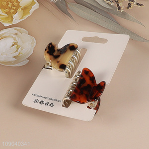 New Product 2PCS Small Hair Jaw Clips Cellulose Acetate Hair Claw Clips