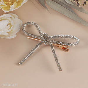 Hot Sale Rhinestone Claw Clips Metal Bow Hair Claw Clips for Women Girls