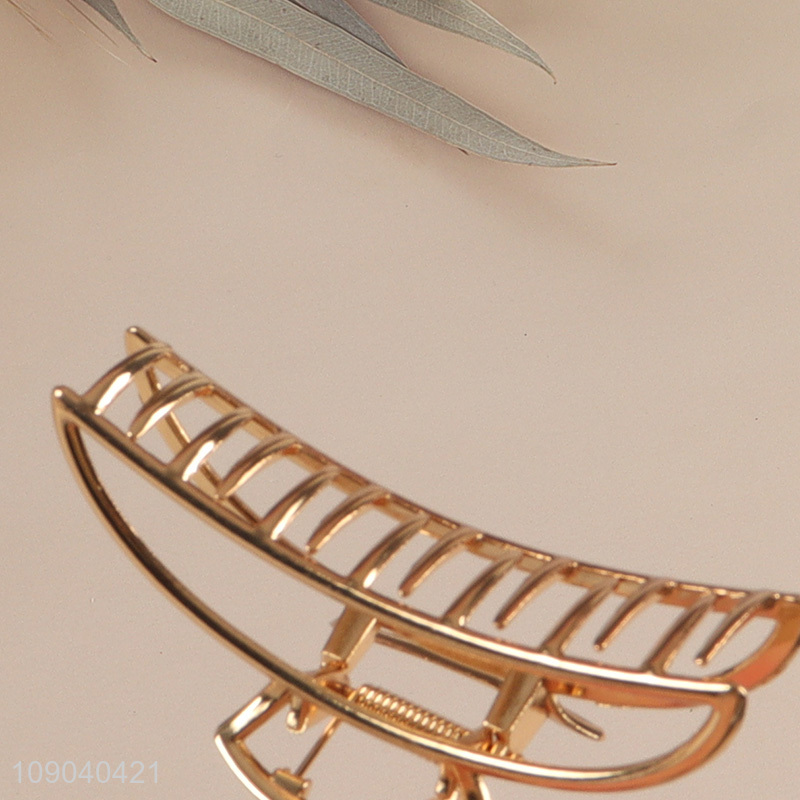 New Product Gold Metal Hair Claw Clips Non-Slip Hair Clamps for Long Hair