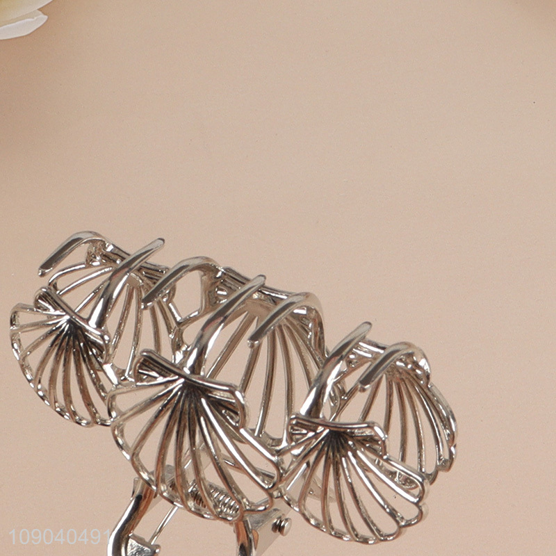 China Wholesale Silver Metal Hair Claw Clips for Thick Thin Curly Hair