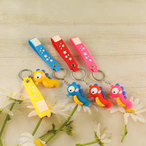 Good quality cartoon animal series silicone children keychain for gifts