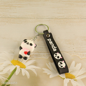 Good selling portable cartoon panada pendant silicone keychain wholesale