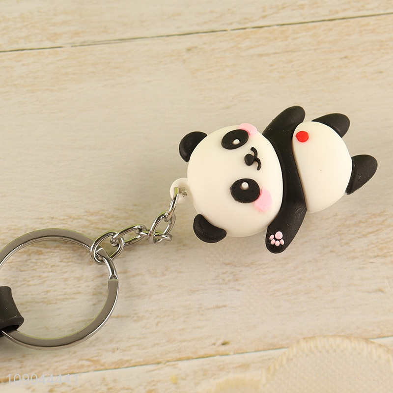 New arrival cartoon silicone panda pendant portable keychain for gifts