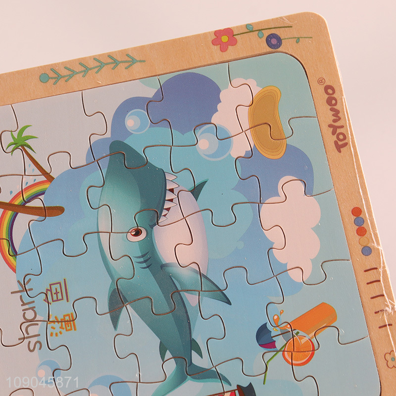 Factory supply cartoon shark pattern puzzle toys jigsaw toys for kids