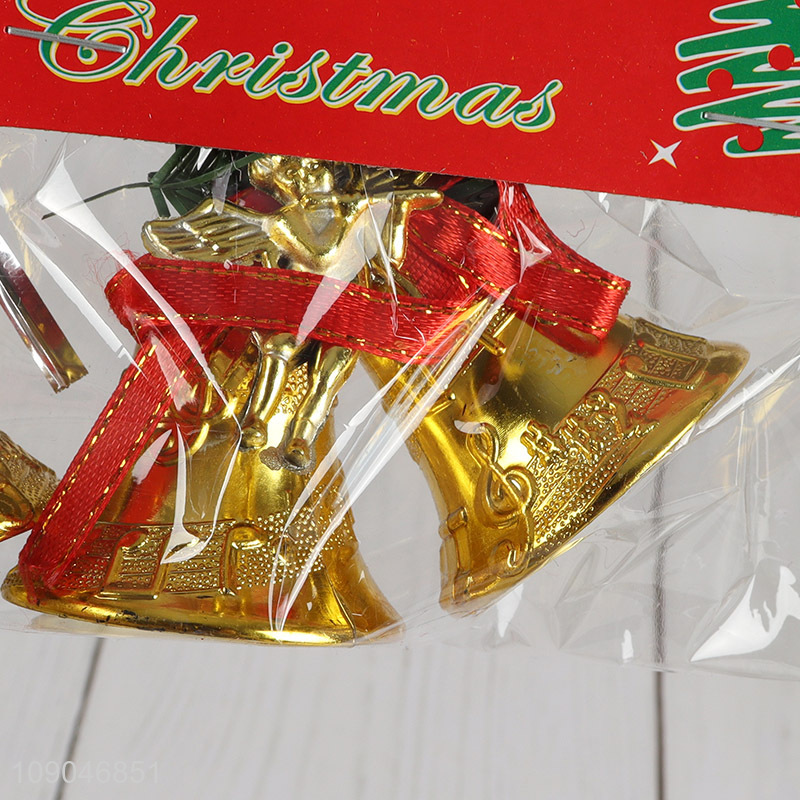 Wholesale 4PCS Christmas Bells Xmas Tree Hanging Ornaments Christmas Decorations