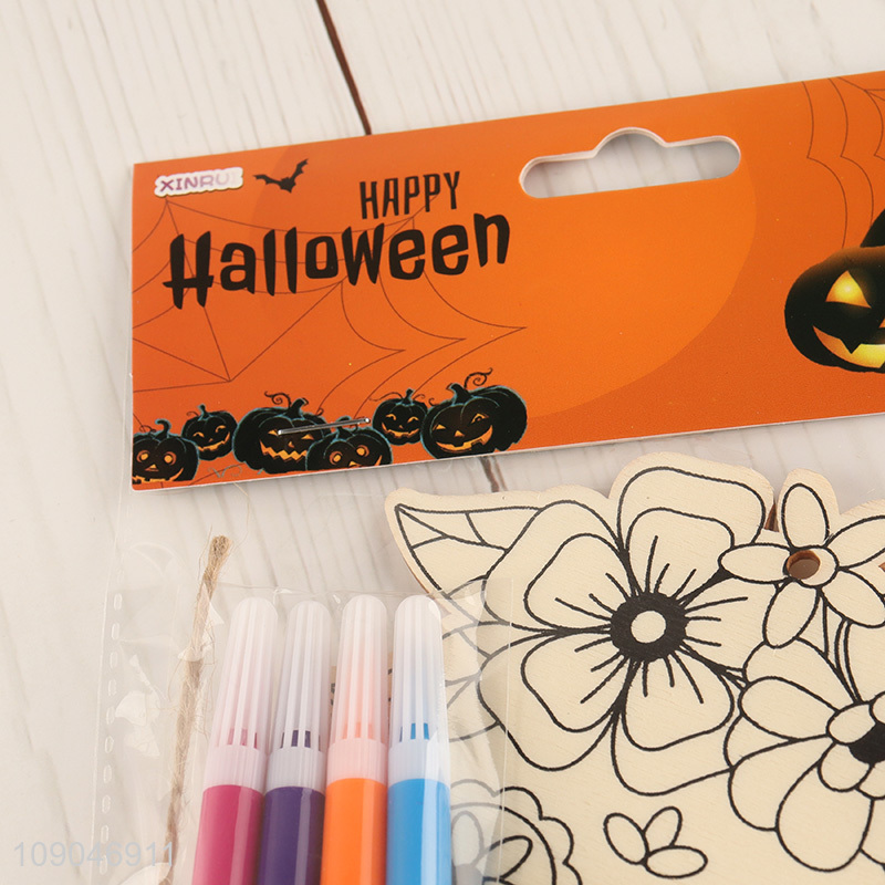 Popular products wooden diy painting board for Halloween decoration