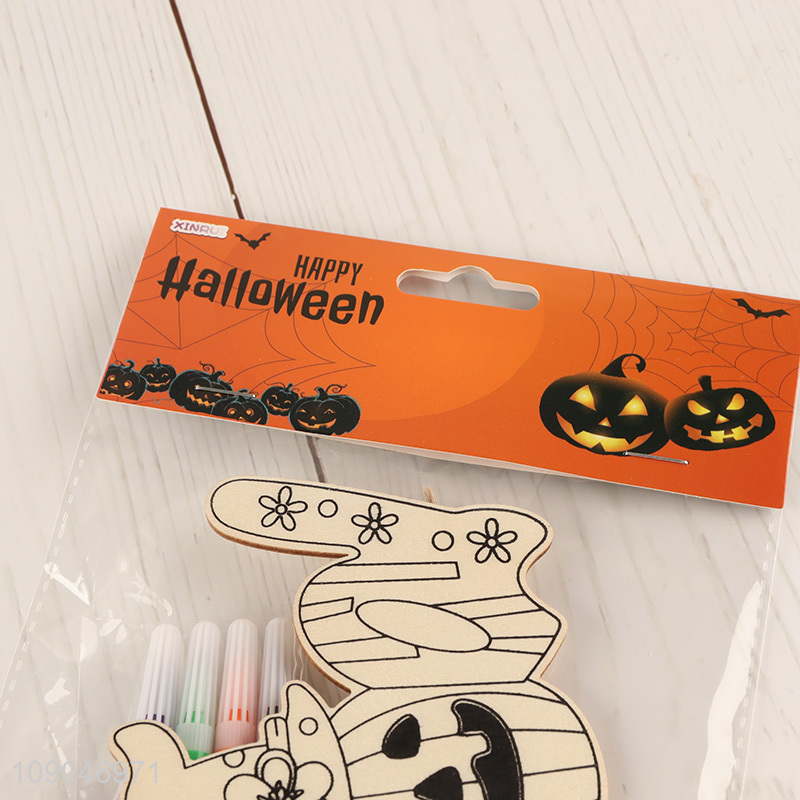 Most popular Halloween decoration kids wooden diy painting board for sale