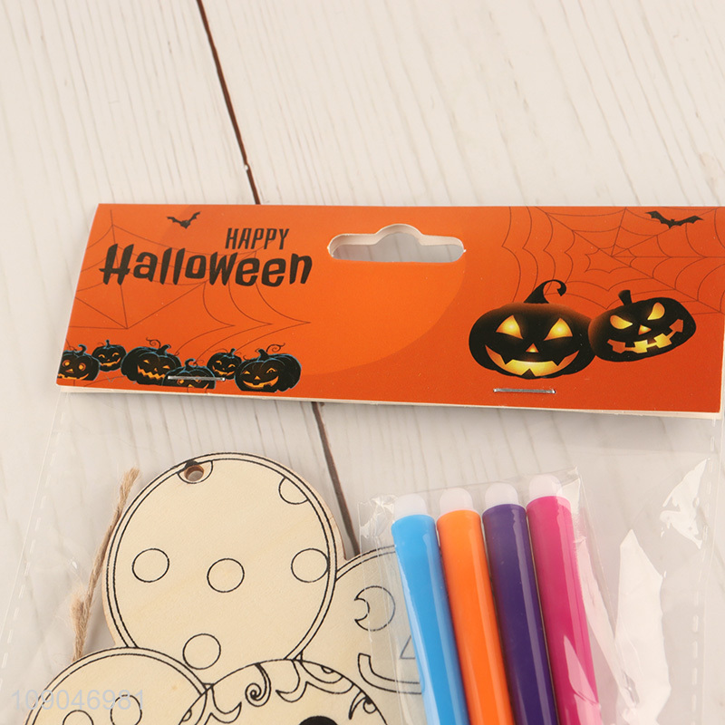 Top products Halloween decoration hanging wooden diy painting board