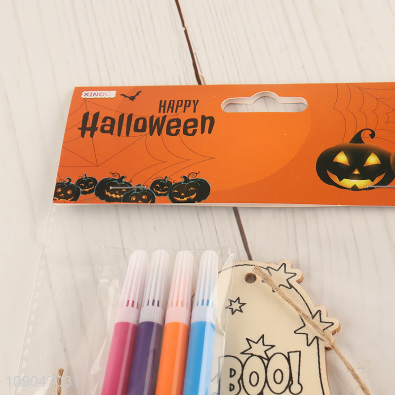 Good selling hanging Halloween holiday decoration wooden diy painting board