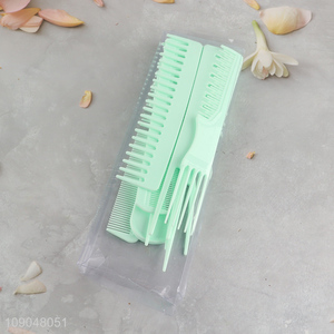 Yiwu market 8pcs anti-static plastic hair comb hair brush set