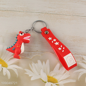 Most popular dinosaur shape silicone pendant keychain for gifts