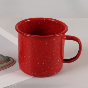 Hot selling unbreakable outdoor camping enamel cup water mug with handle