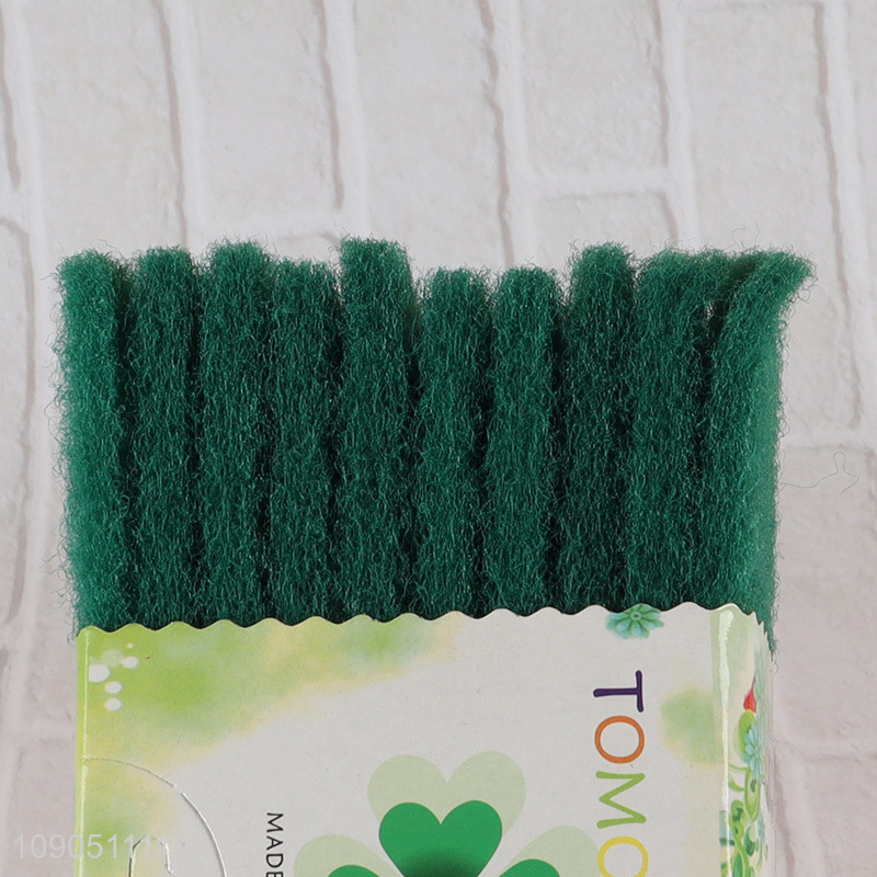 New Arrival 10 Pieces Heavy Duty Scouring Pads for Washing Dishes Pots