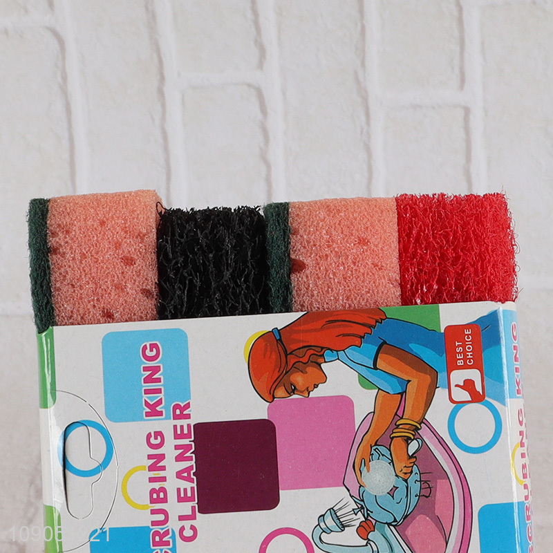 High Quality 4 Pieces Kitchen Cleaning Sponges for Washing Dishes Pots