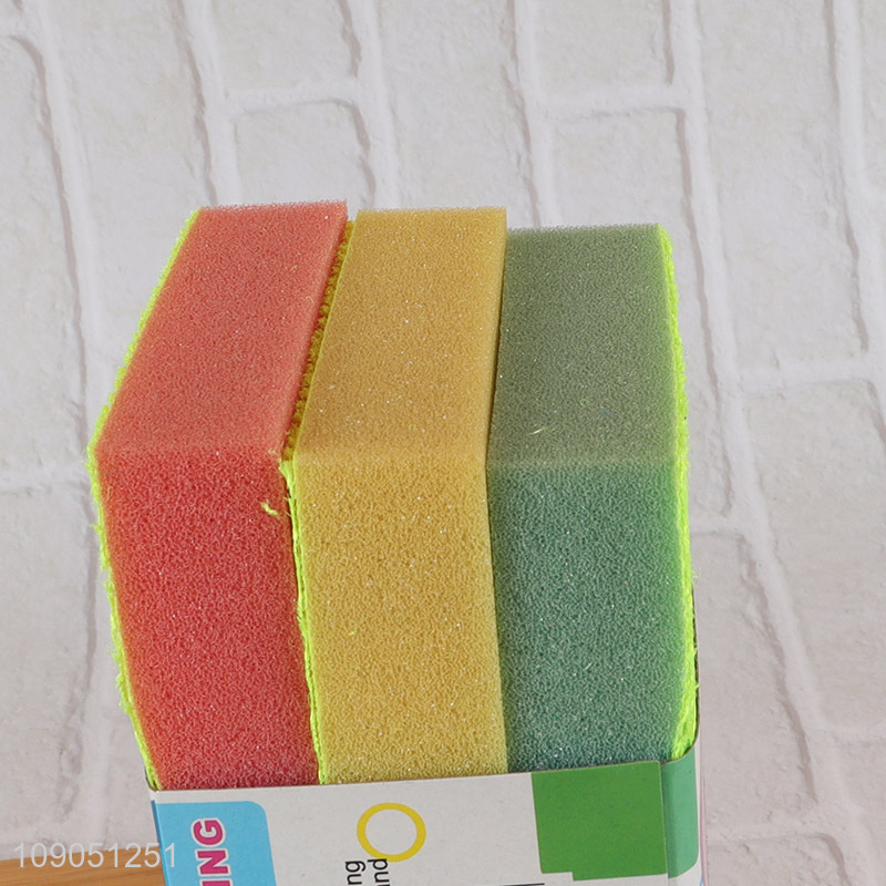 New Arrival 3 Pieces Heavy Duty Non-Scratch Scrub Sponges for Kitchen Home