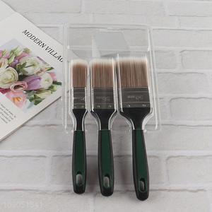 Factory Price 1 1.5 2 Inch PET Bristle Plastic Handle Painting Brush Set