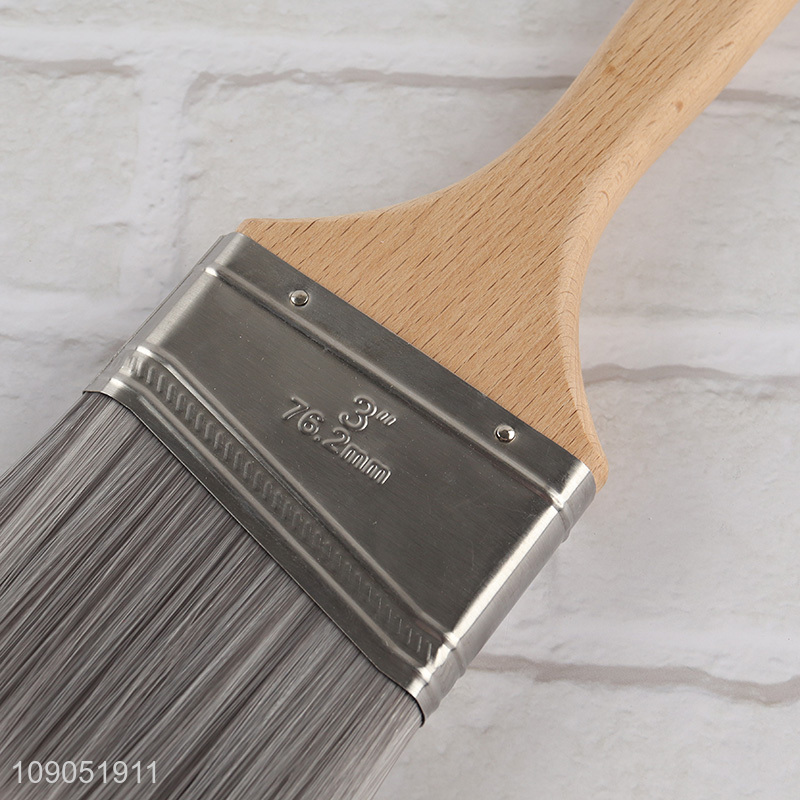 Online Wholesale 2.5 Inch PBT Bristle Wooden Handle Angle Paint Brush for Walls