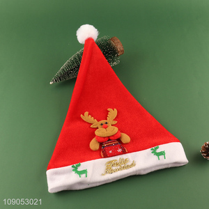 Low Price Unisex Non-Woven Santa Hat Christmas Party Favors