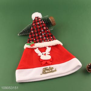 Wholesale Cute Santa Hat Polyester Christmas Hat for Kids Men Women