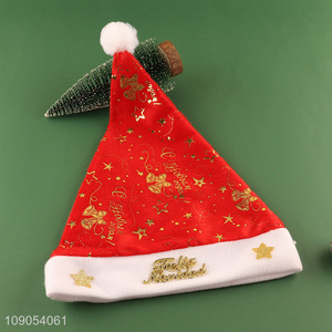 High Quality Unisex Non-Woven Santa Hat Christmas Party Favors